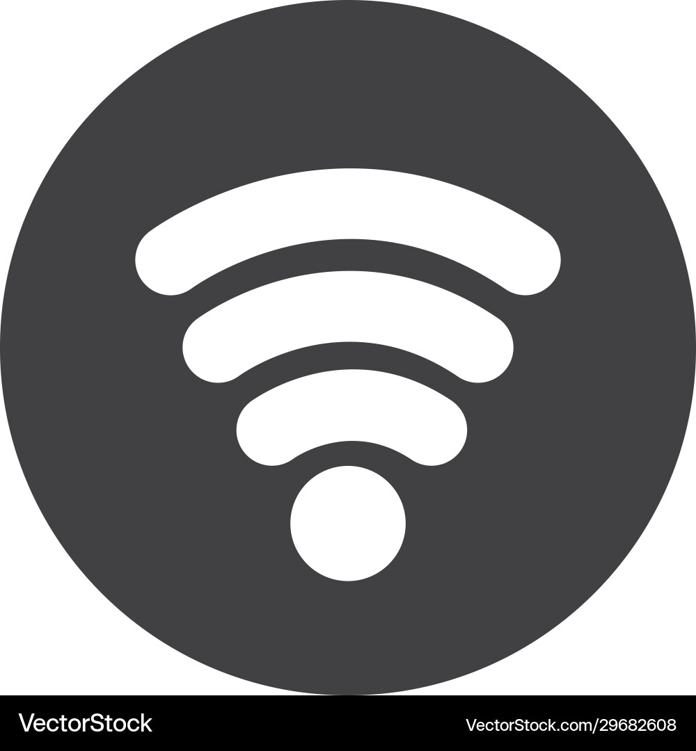 Wifi block flat style icon design vector image