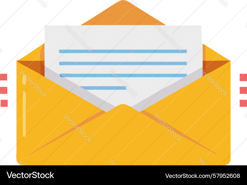 Yellow Envelope with Red Notification Dots Vector Image