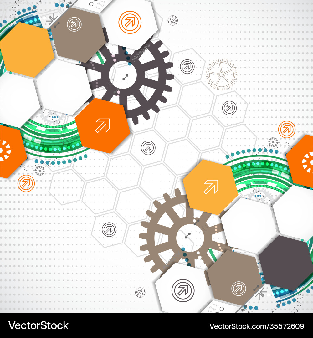 Abstract technological background with various Abstract technological background with various vector image