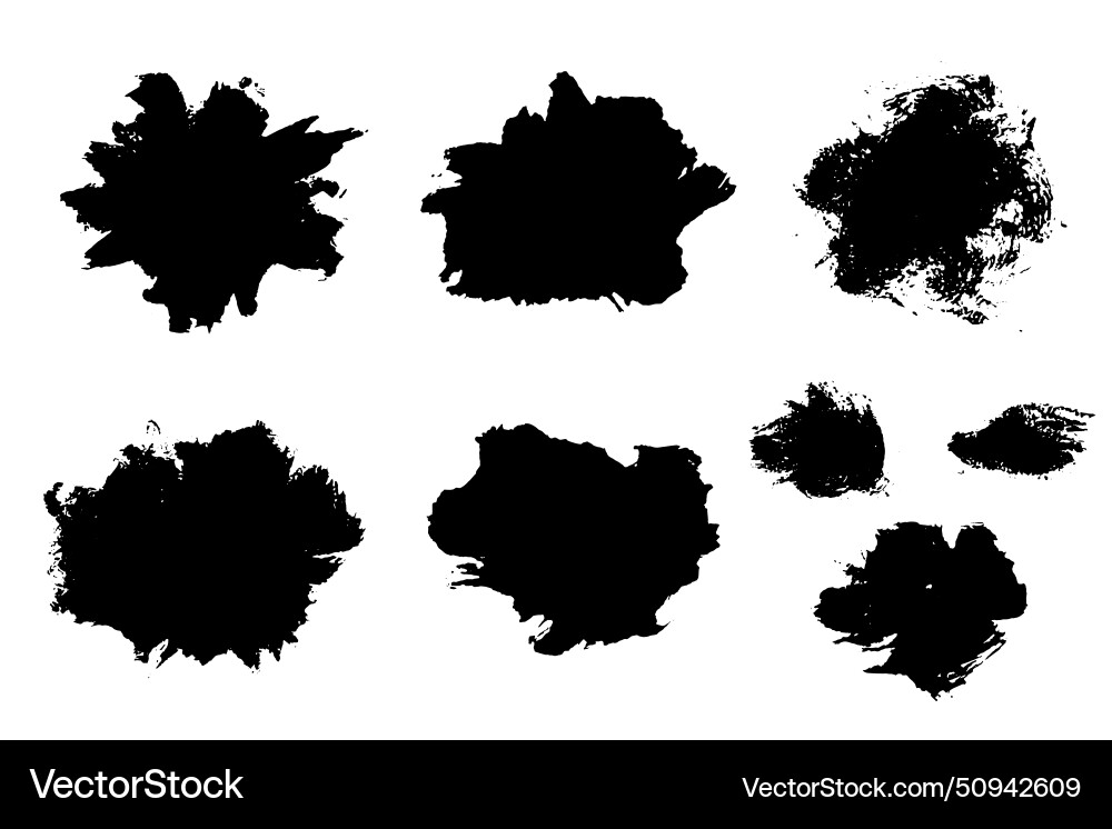 Brush strokes exploding blobs burst blots Brush strokes exploding blobs burst blots vector image