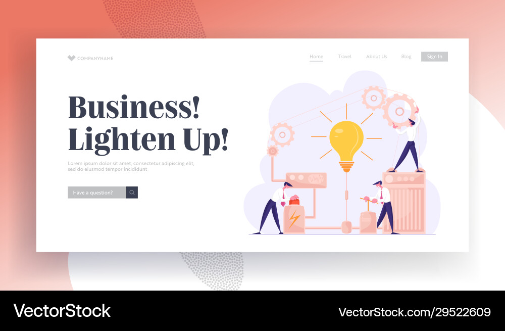 Business project startup and searching solution Business project startup and searching solution vector image