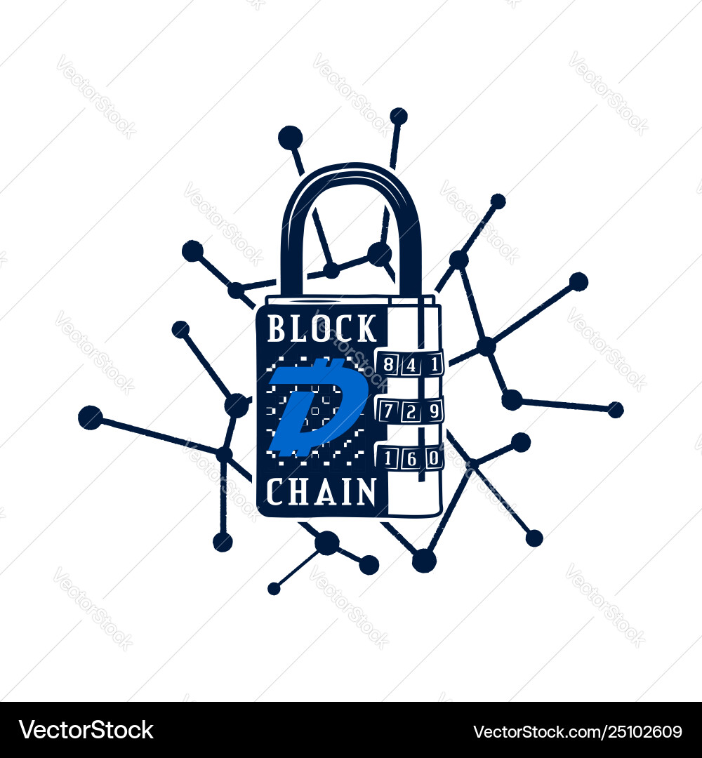 Digibyte Blockchain Logo Vector Image
