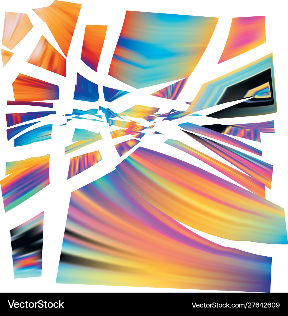 Dynamic Shattered Glass Fragment Explosion vector image