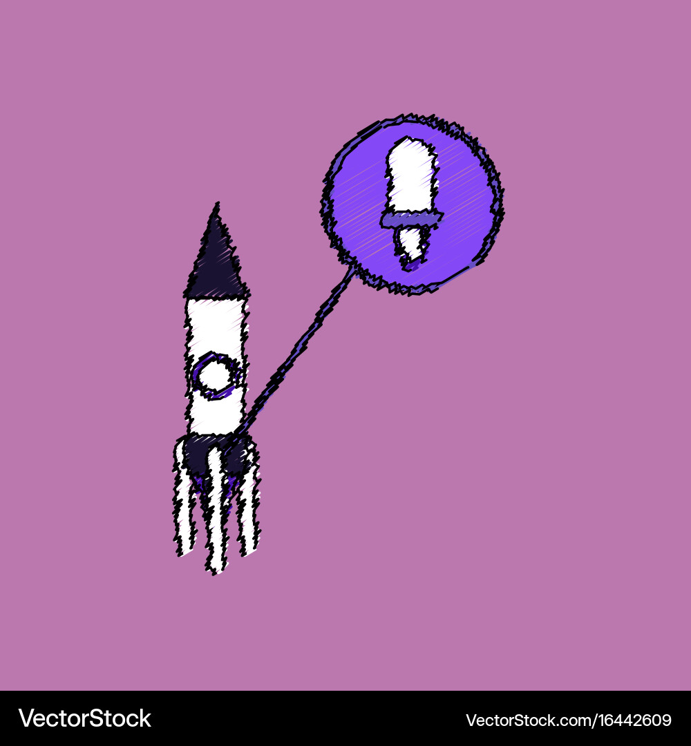 Flat icon design collection rocket and engine Vector Image