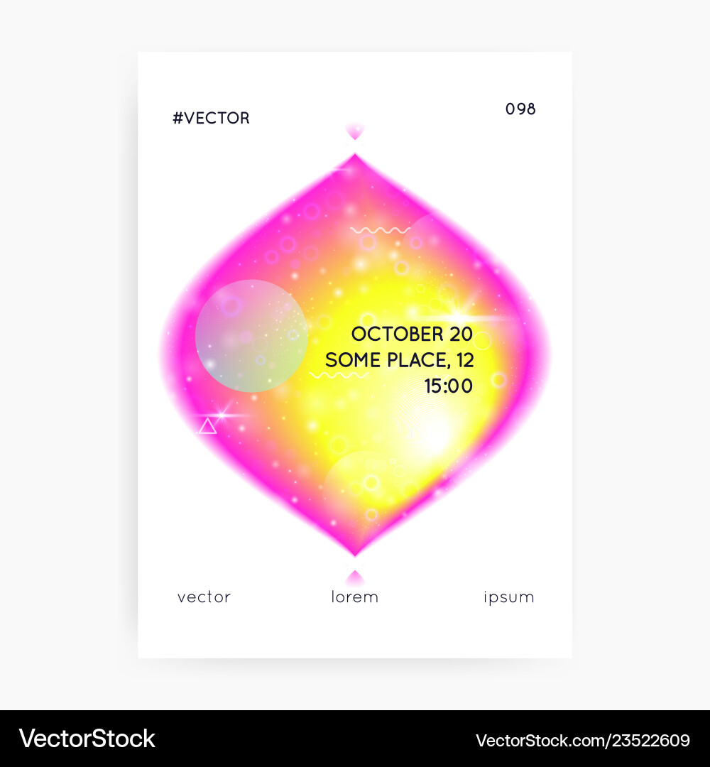 Fluid shape with dynamic elements Vector Image