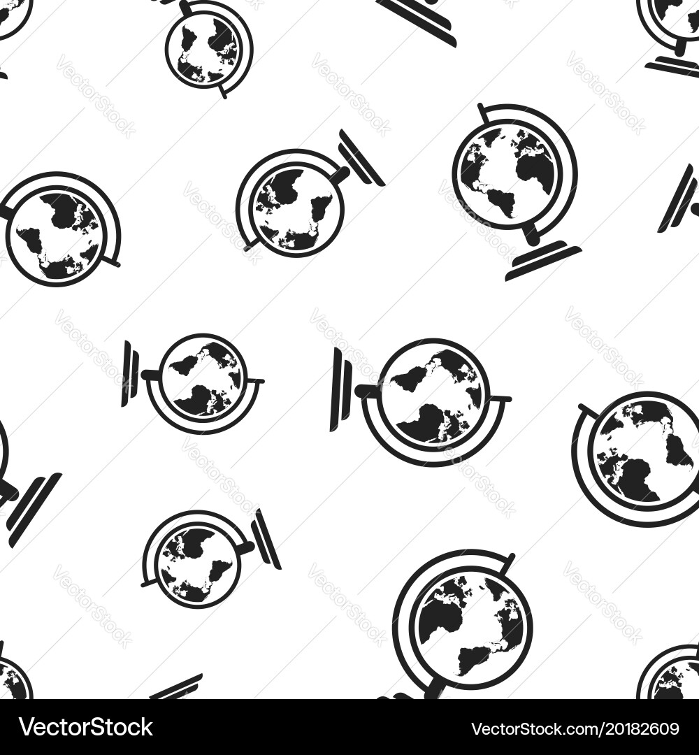 Globe world map seamless pattern background Vector Image
