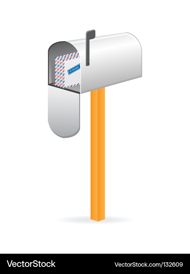 Open Mailbox with Letters Vector Image