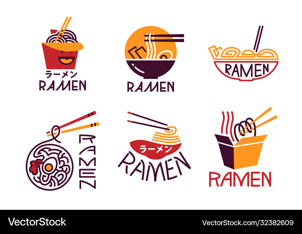 Ramen Mahlzeit Kochen Briefing Icons Set asiatisch Ramen Mahlzeit Kochen Briefing Icons Set asiatisch vektorbild