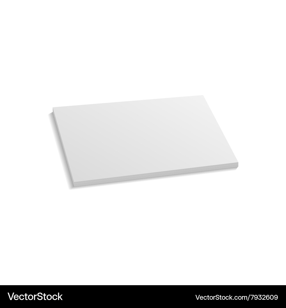 Realistic stack of paper sheets vector image
