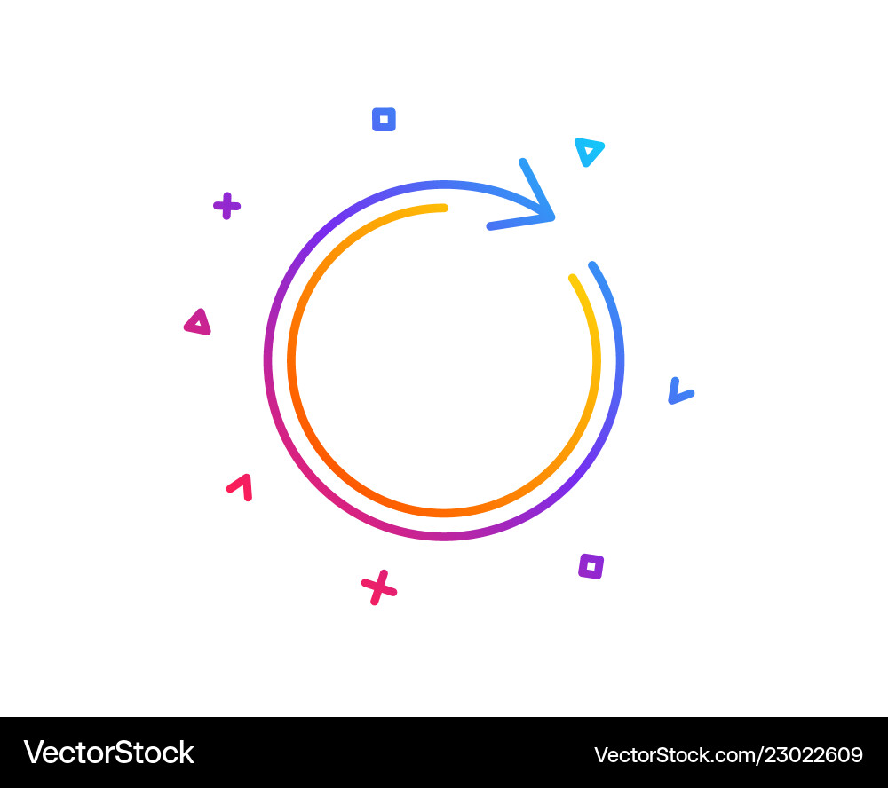 Refresh line icon rotation arrow sign Refresh line icon rotation arrow sign vector image