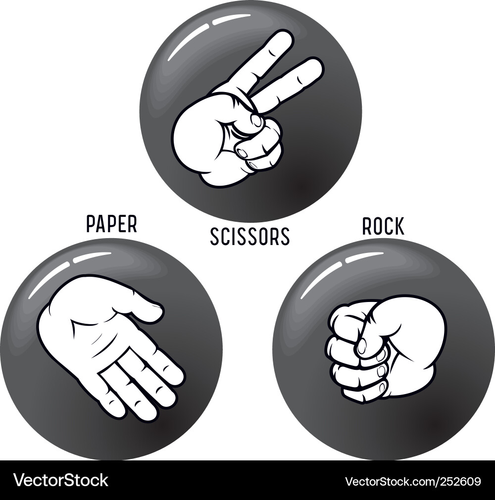 Rock Paper Scissors Game Vector Image