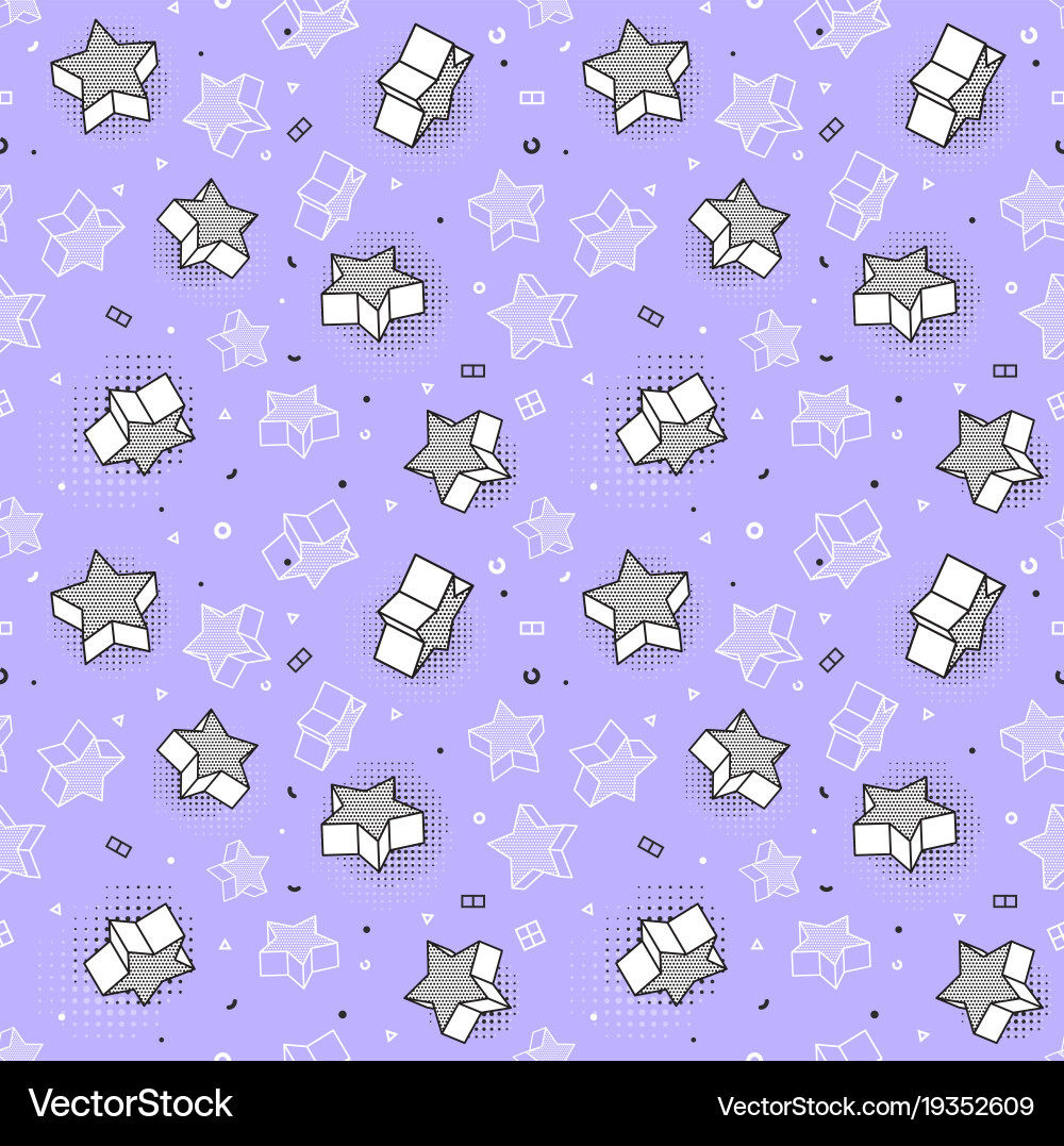 Seamless pattern colorful with 3d vector image