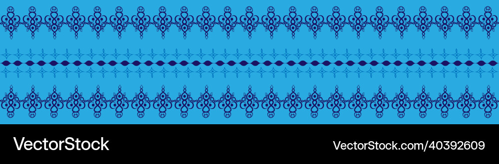 Seamless pattern on 4 x 1 format - horizontal vector image
