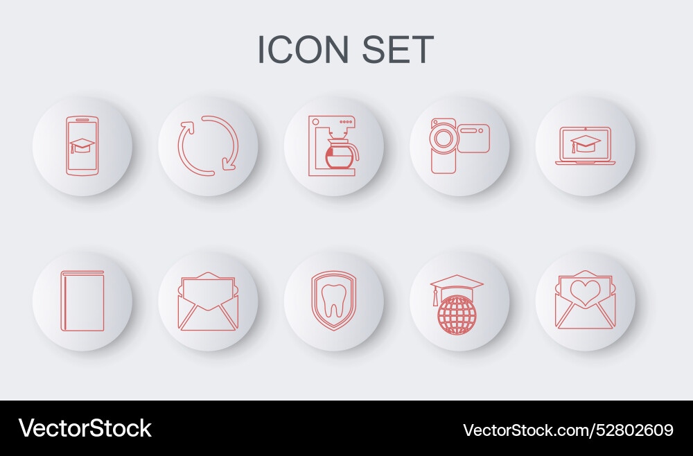 Set line envelope with valentine heart book Set line envelope with valentine heart book vector image
