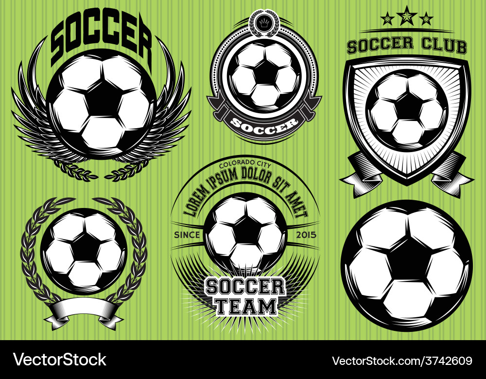 Soccer Badge & Logo Collection vector image