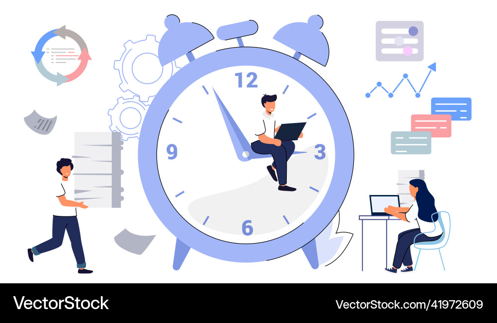 Workflow automation workforce organization Workflow automation workforce organization vector image