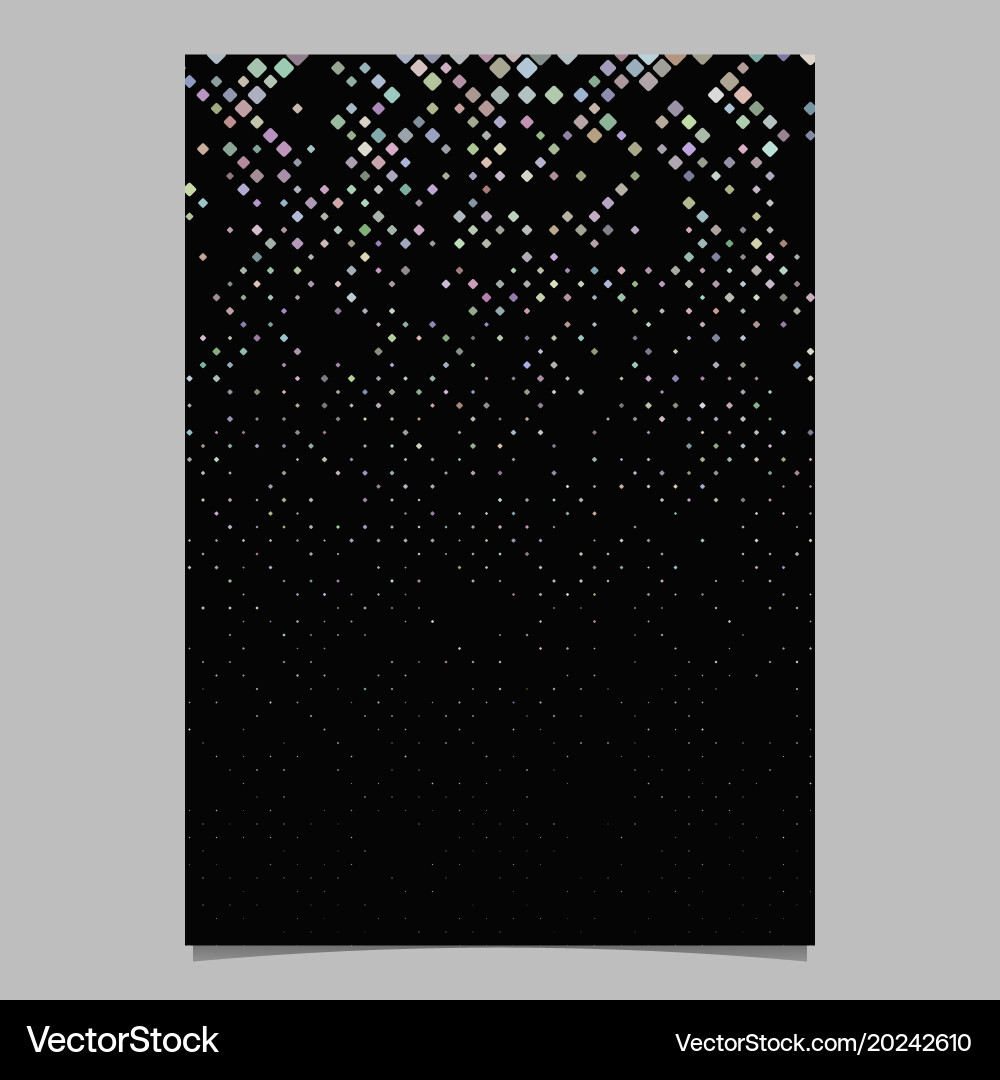 Abstract digital rounded square pattern poster vector image