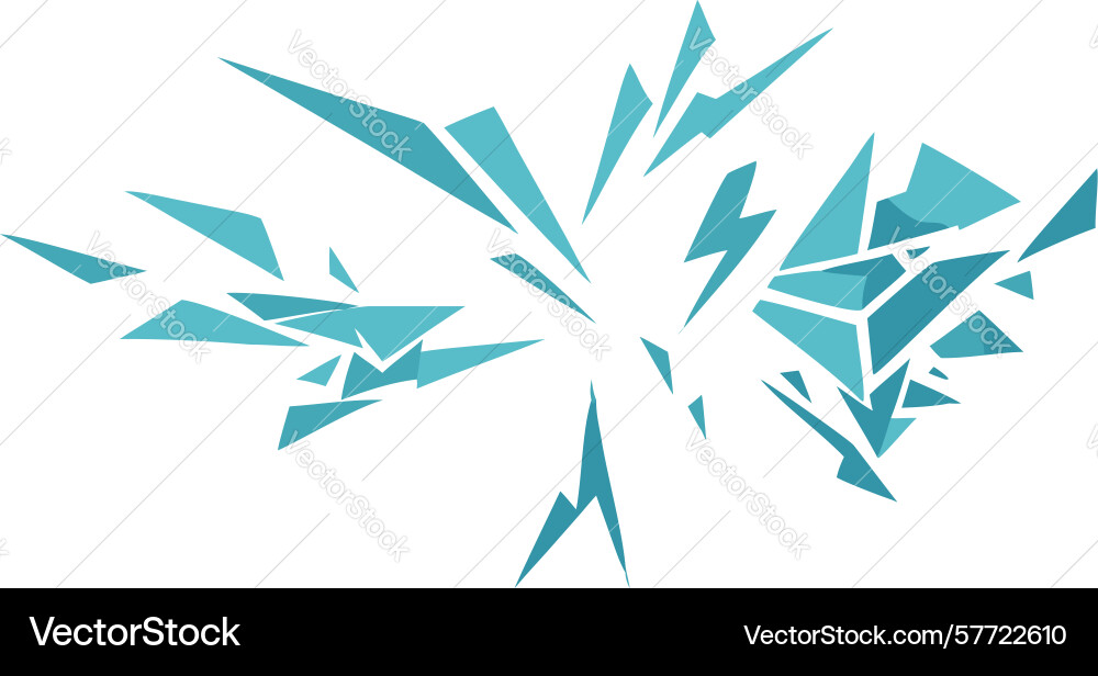 Abstract exploding geometric shards dynamic vector image