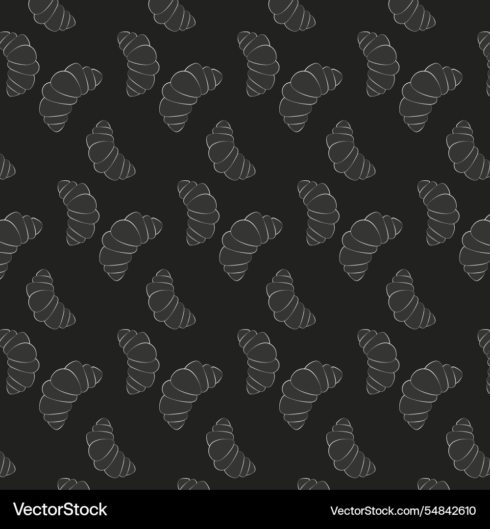 Croissant bread background seamless pattern Croissant bread background seamless pattern Vector Image