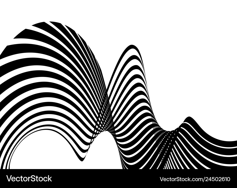 Dynamic Wave Stripe Background vector image