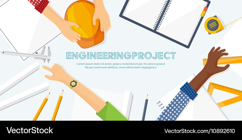Engineering and architecture vector image