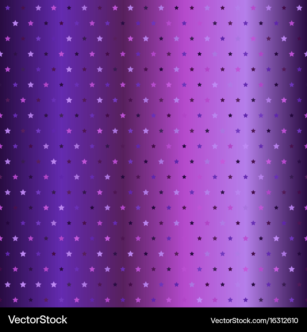 Glowing star pattern seamless gradient background vector image