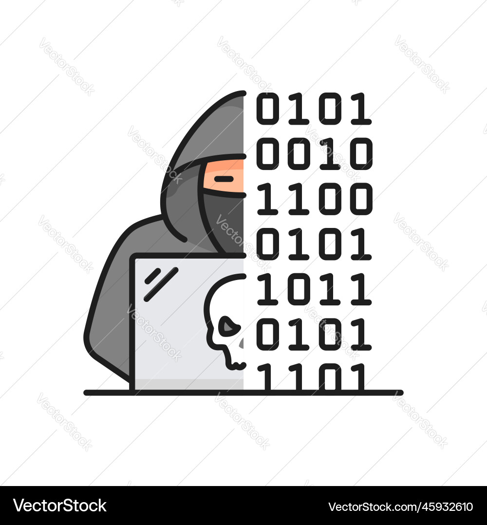 Hacker Planning Cyber Attack vector image
