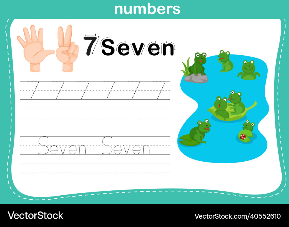 Hand countfinger and numbernumber exercise Hand countfinger and numbernumber exercise vector image