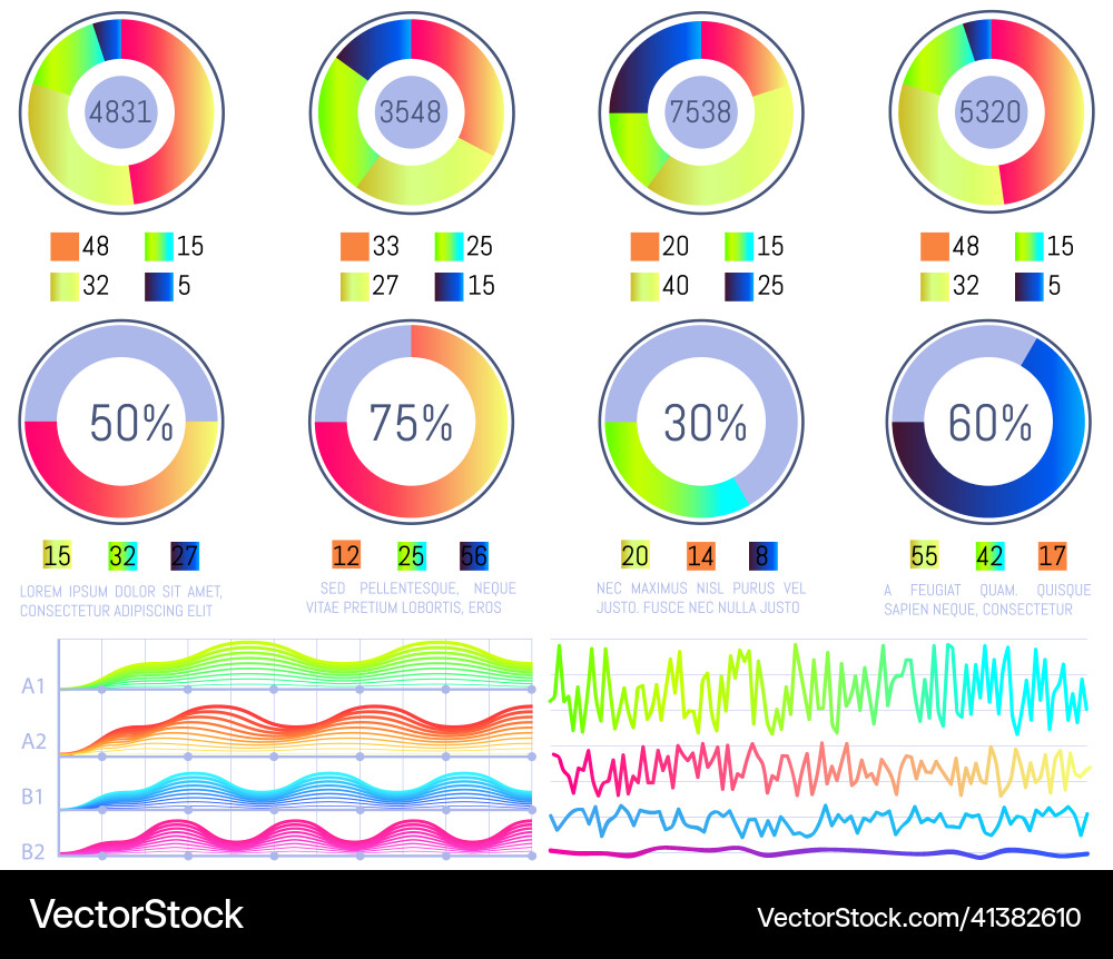 Intelligent technology hud interactive panel data Intelligent technology hud interactive panel data vector image