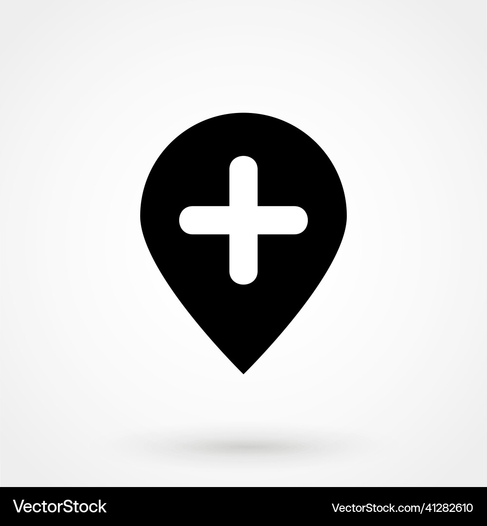 Map pointer icon simple design on a white Map pointer icon simple design on a white vector image