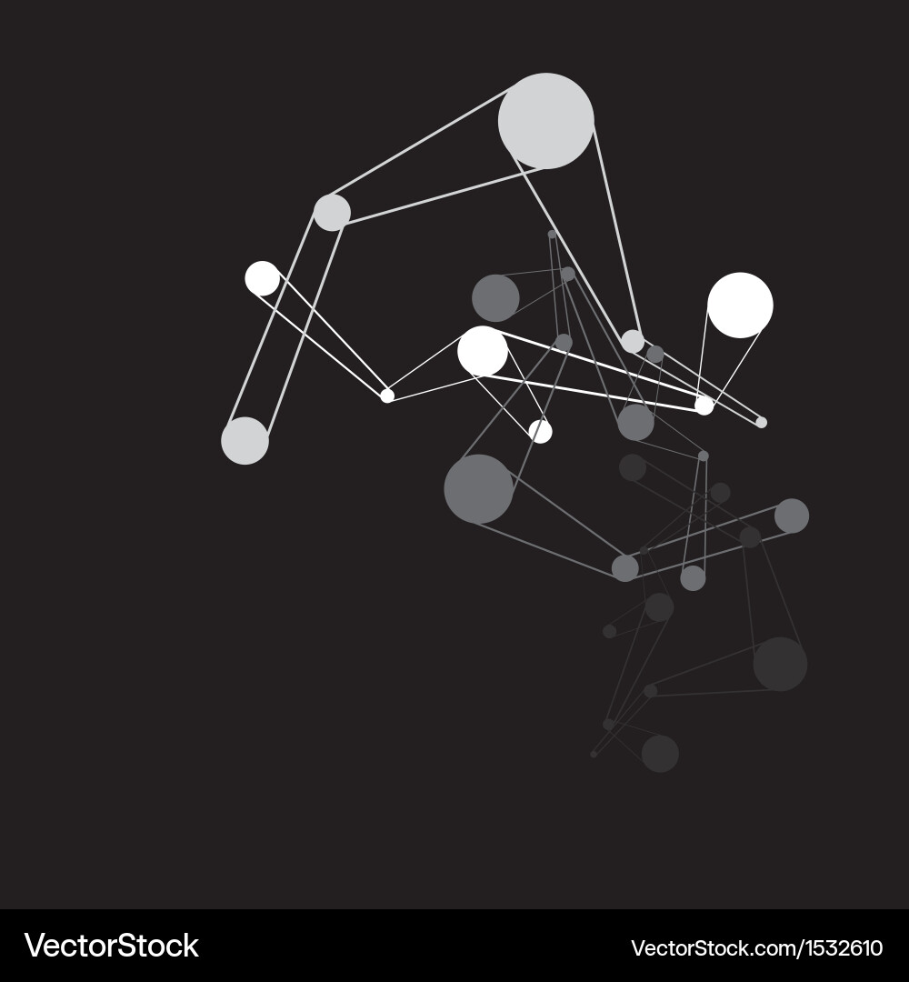 Molecular Network Abstract Background vector image