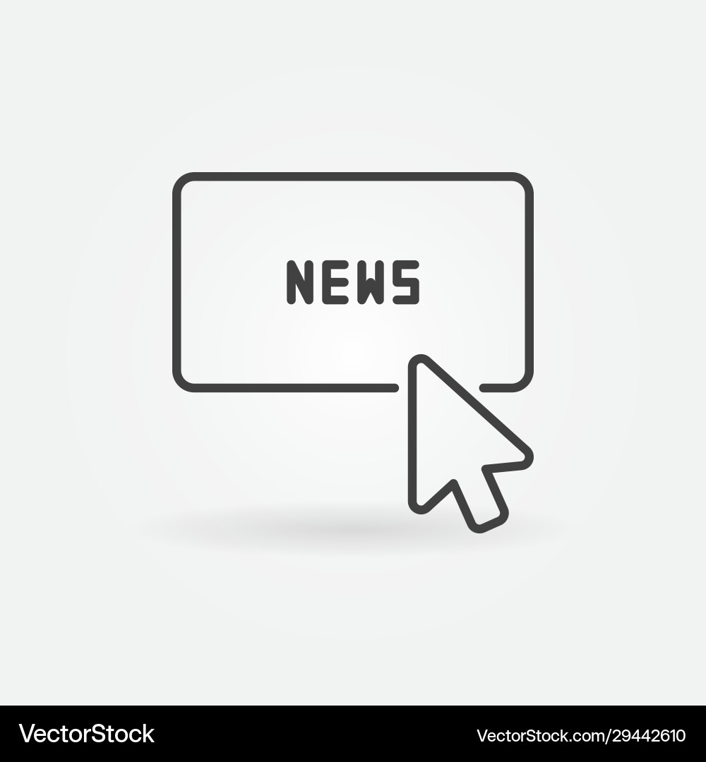 Mouse click on news button concept icon Mouse click on news button concept icon vector image