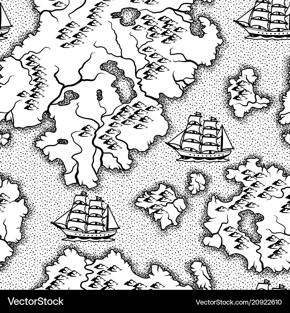 Nautical Map Pattern vector image