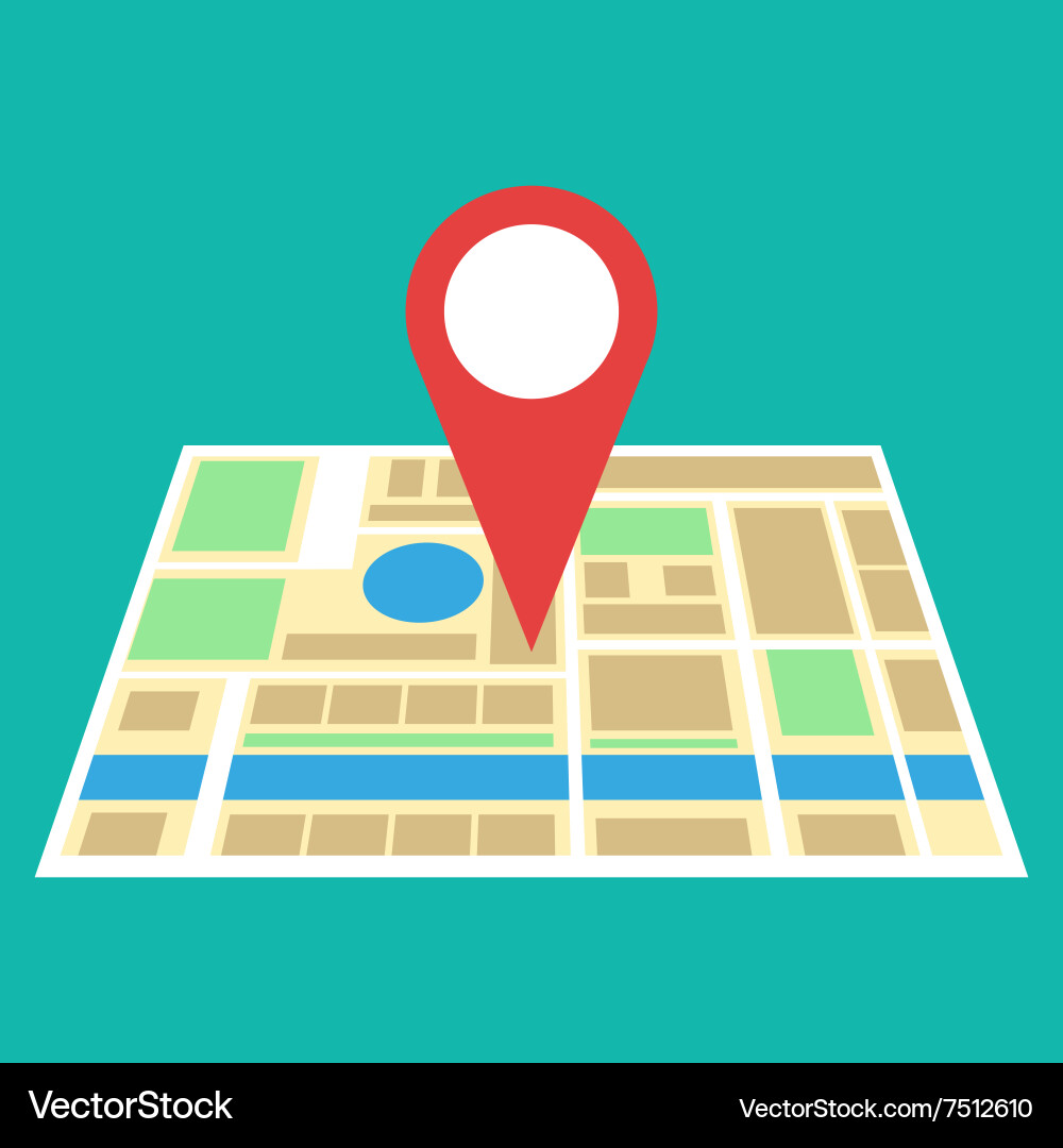 Navigation map icon vector image