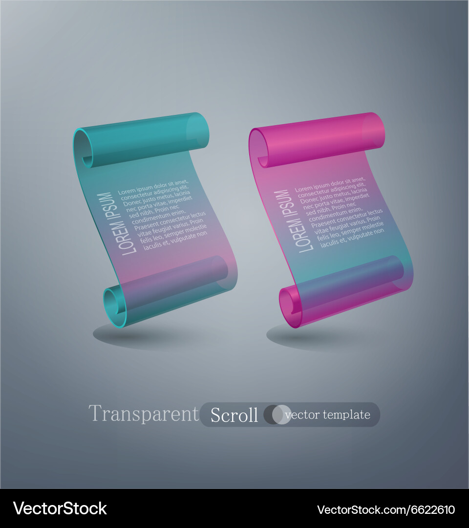 Set abstract scroll elements for design vector image