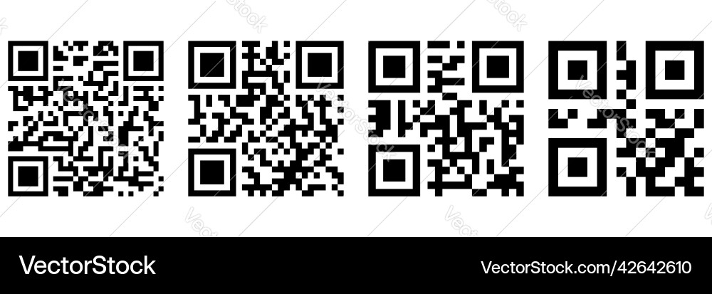 Set von qr-Code bereit mit Smartphone zu scannen vektorbild