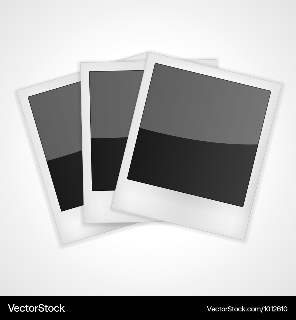 Shiny Polaroid Frames Vector Image