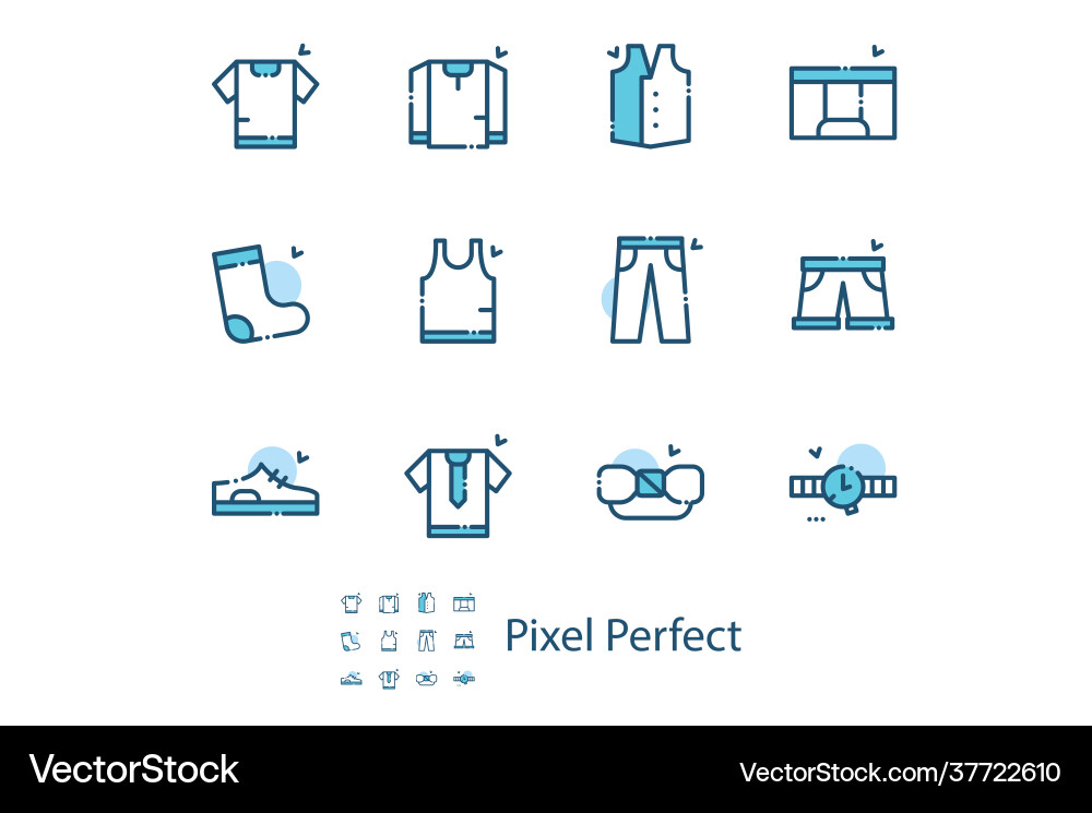 Simple outline signs for fashion application set Vector Image
