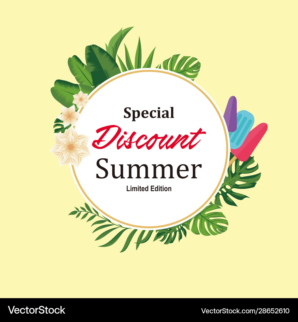 Summer sale background promo and discounts banner Summer sale background promo and discounts banner vector image