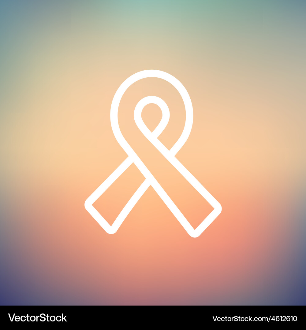 Unity ribbon thin line icon vector image