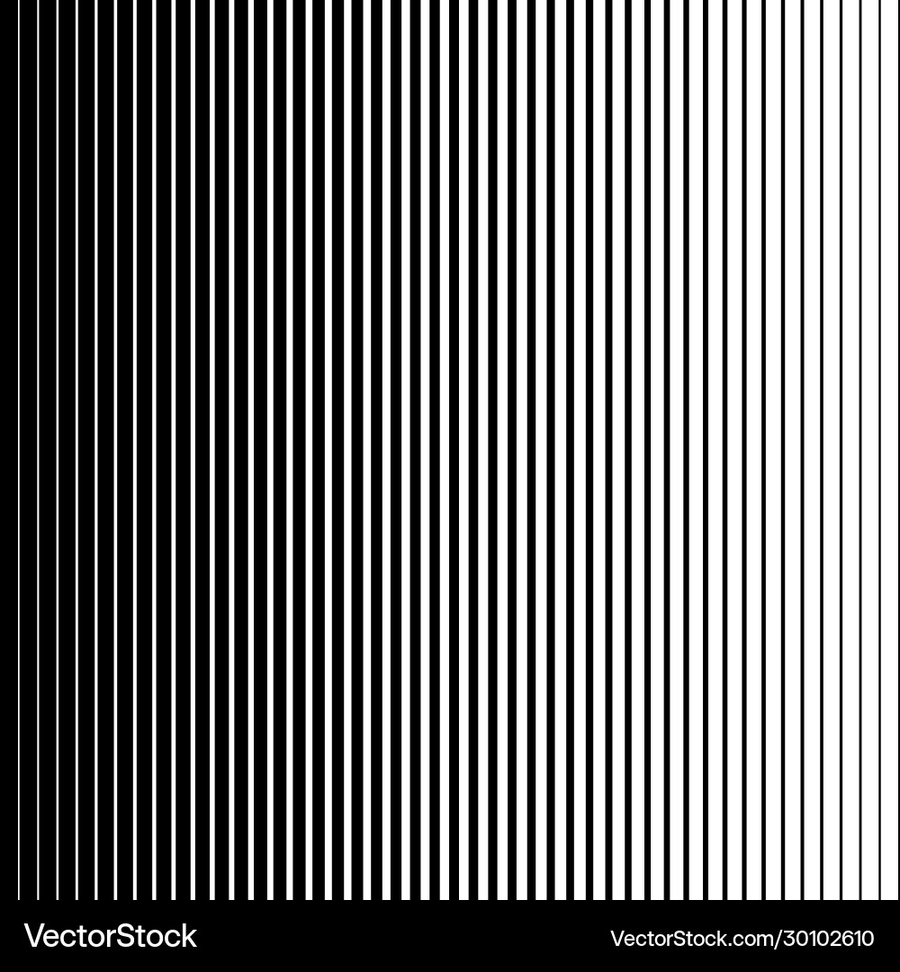 Vertical speed line halftone pattern thick to thin Vertical speed line halftone pattern thick to thin vector image