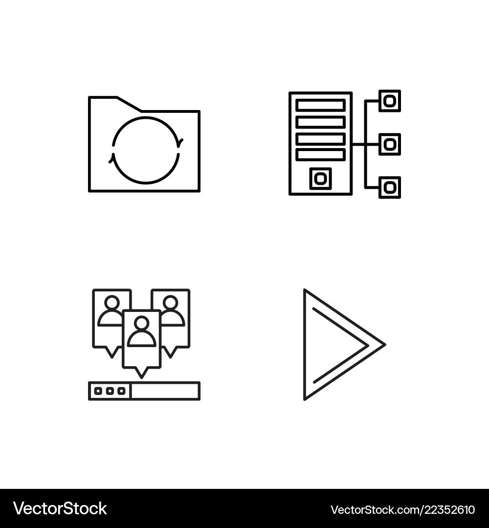 Web simple outlined icons set Web simple outlined icons set vector image