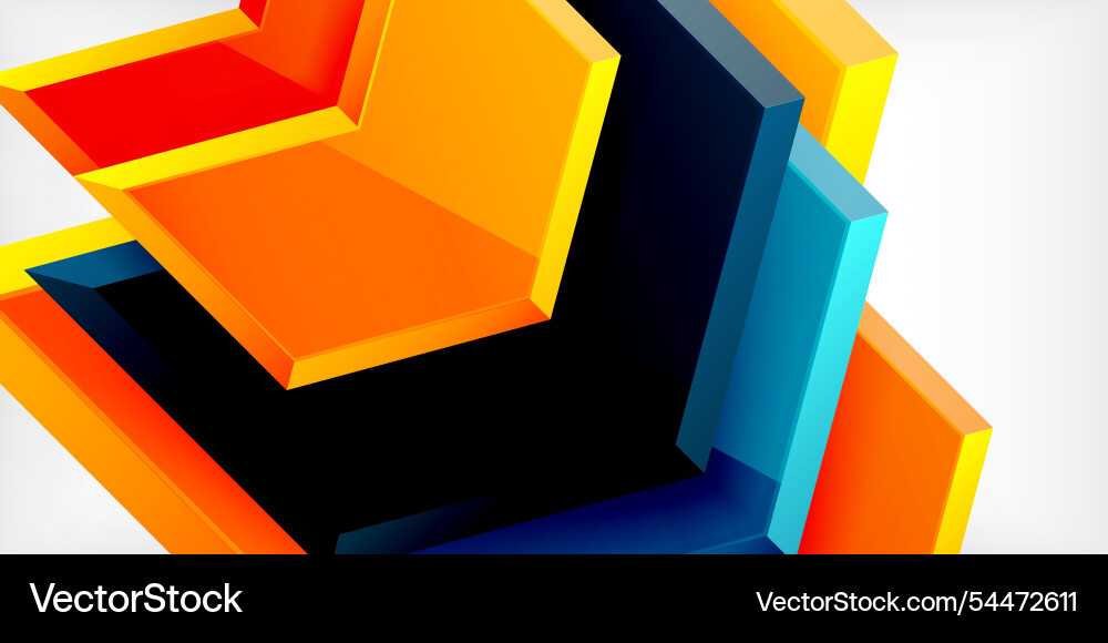 3d arrow techno design template Royalty Free Vector Image