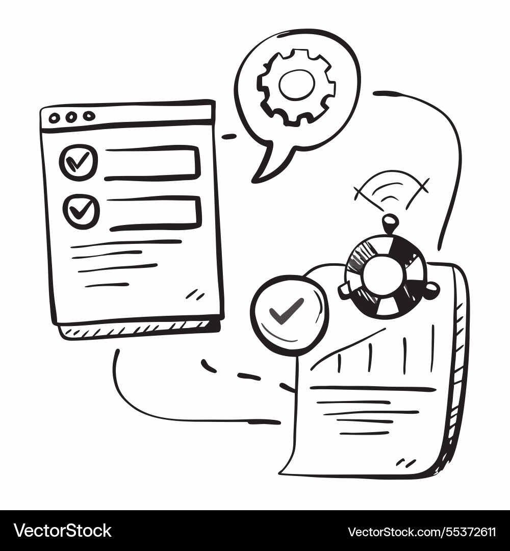 Ai chatbot and quality monitoring concept Vector Image
