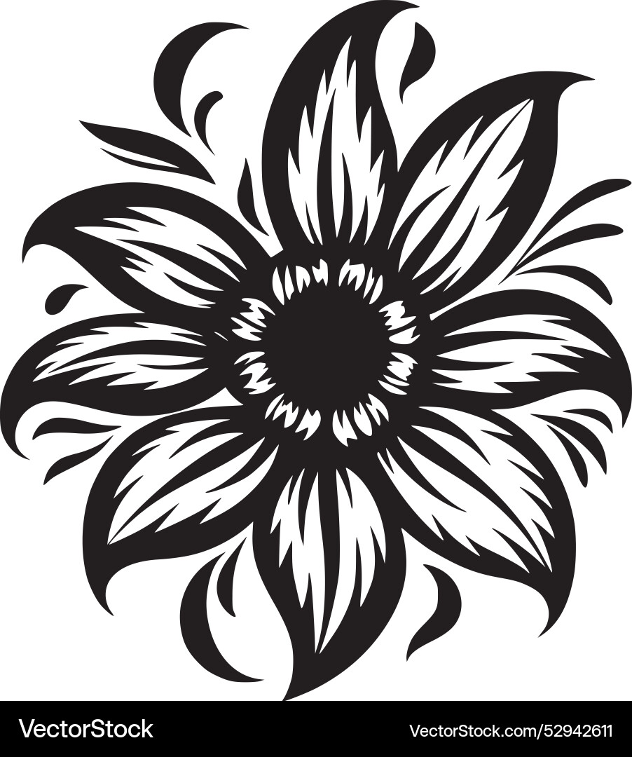 Blume - hochwertiges Logo ideal für T-Shirt Blume - hochwertiges Logo ideal für T-Shirt vektorbild