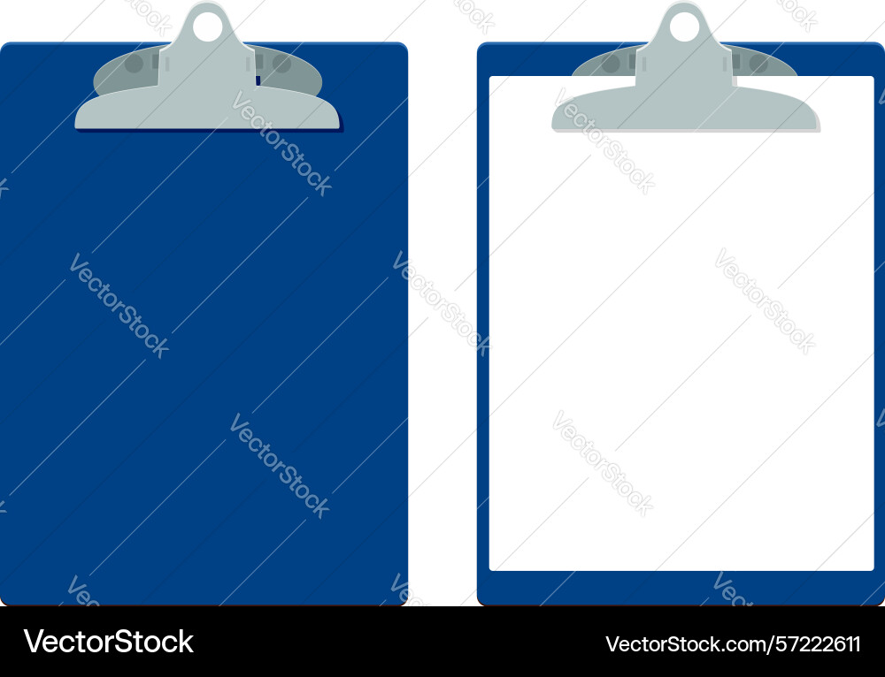 Clipboard with and without a sheet of paper Clipboard with and without a sheet of paper vector image