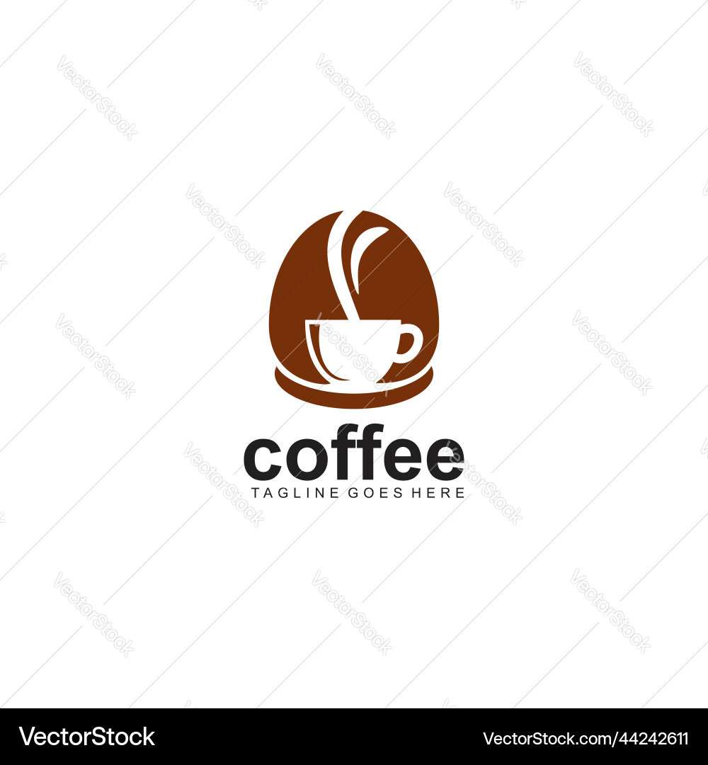 Coffee cup company logo vector image