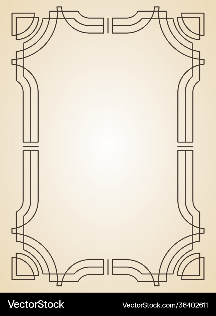 Decorative frame or border standard rectangle Decorative frame or border standard rectangle vector image