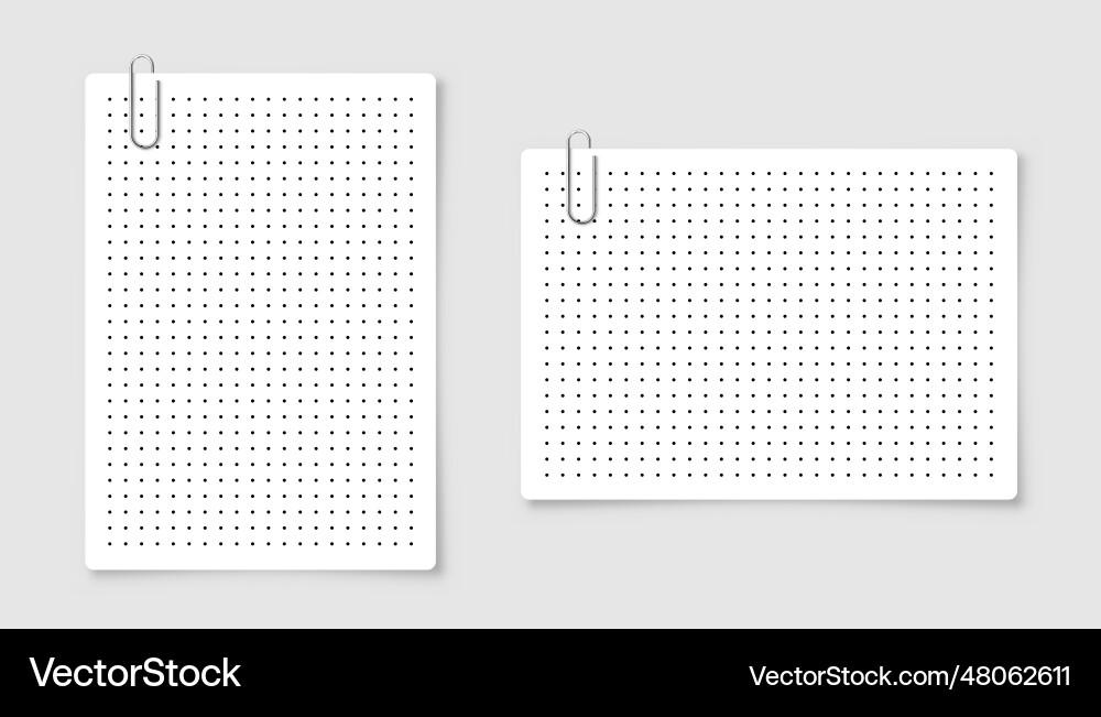 Dotted graph paper with grid polka dot pattern vector image