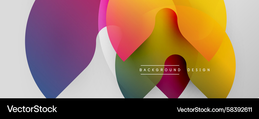 Dynamic Colorful Overlapping Circles Vector Image